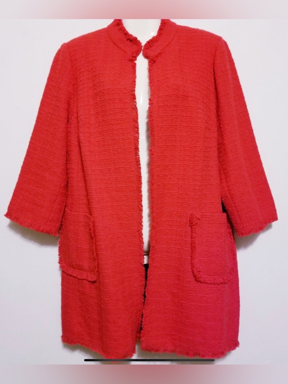 Chico’s Red Cotton Coat size 2